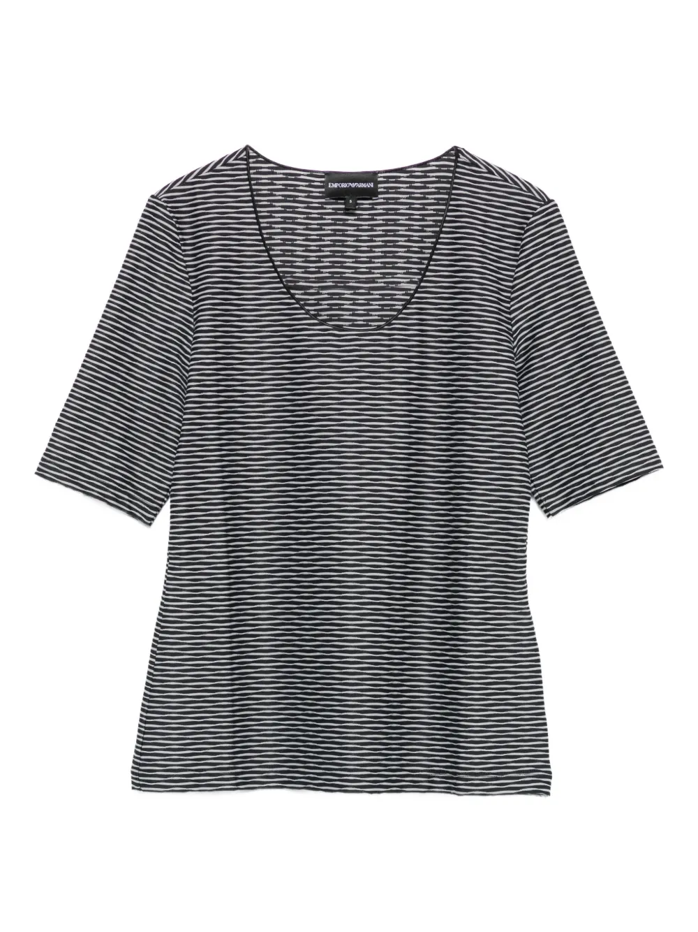 Emporio Armani striped short-sleeve T-shirt - ブラック Emporio Armani striped short-sleeve T-shirt - ブラック