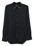 Emporio Armani logo-tab long-sleeve shirt - Blue