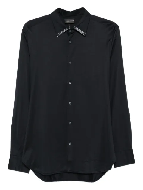 Emporio Armani logo-tab long-sleeve shirt