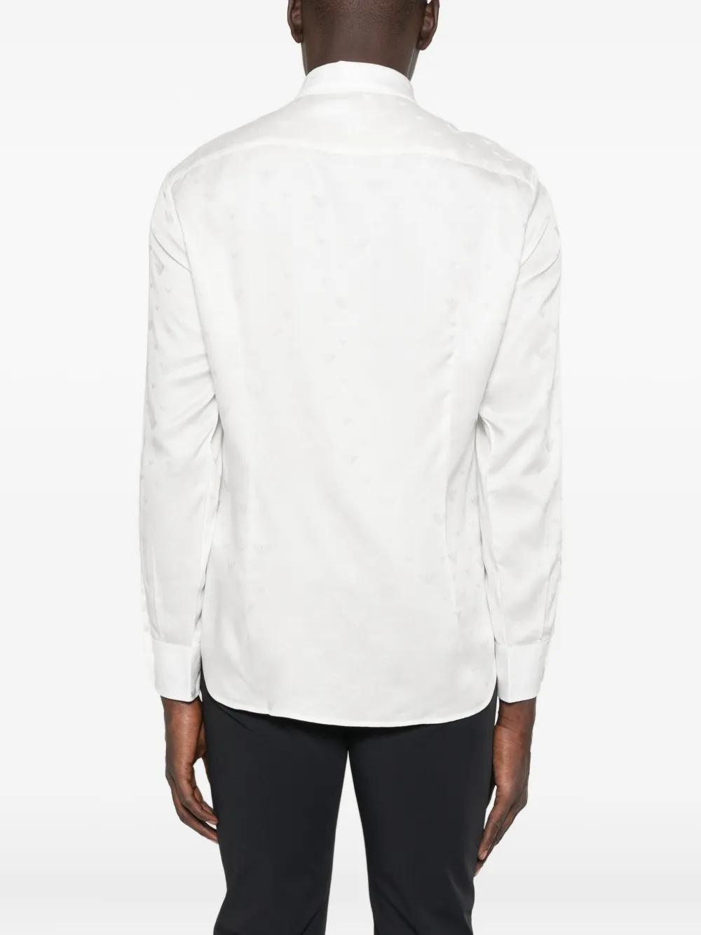 Emporio Armani long-sleeve button-up shirt Wit