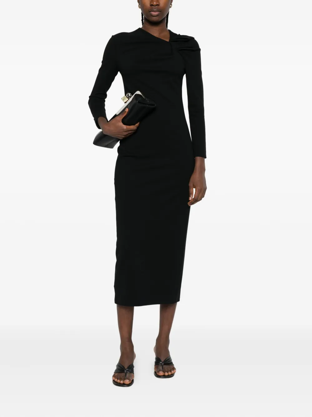 Emporio Armani Jurk met strikdetail - Zwart