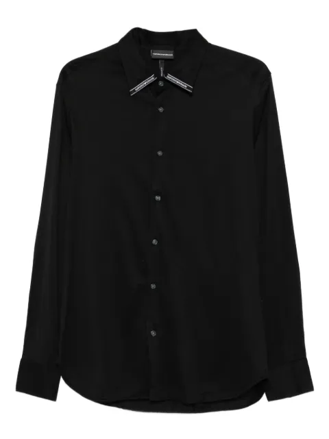 Emporio Armani logo-plaque long-sleeve shirt