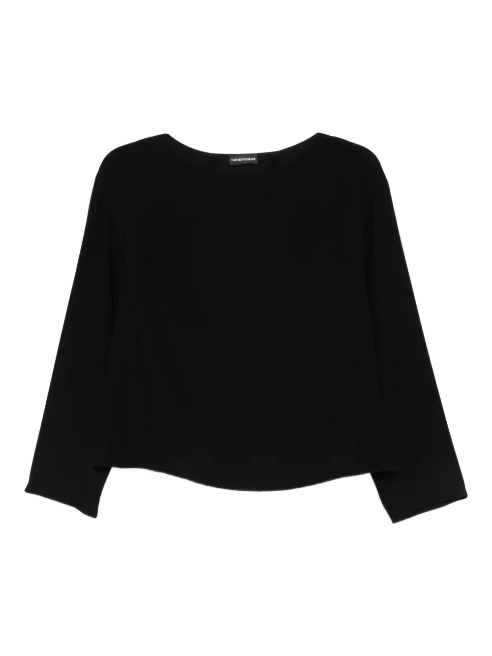 Emporio Armani Top met cropped mouwen Zwart