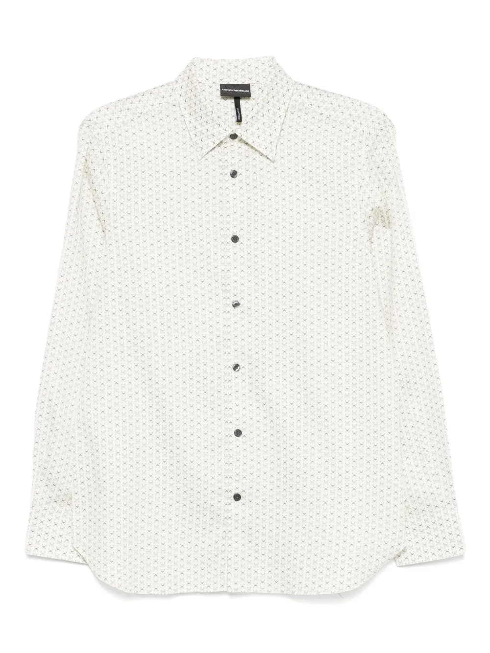 Emporio Armani patterned cotton shirt Wit