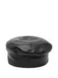 Emporio Armani leather panelled beret - Black