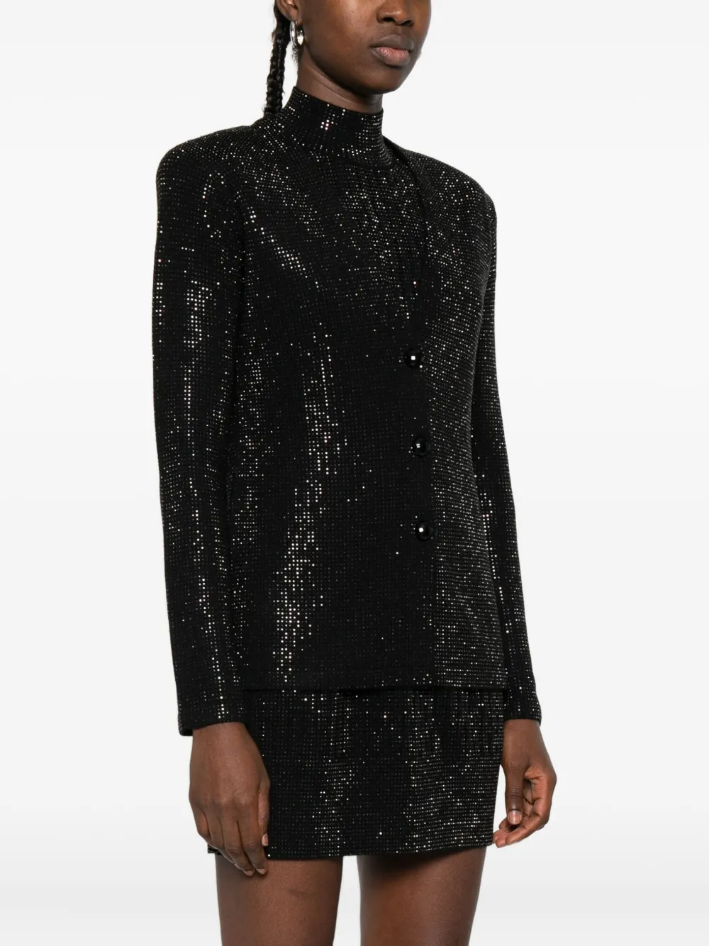 Emporio Armani Jack met verfraaide knoop Zwart