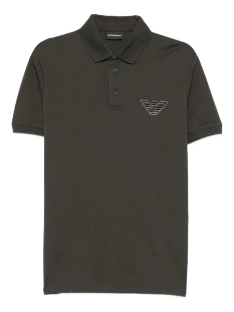 Emporio Armani eagle-embroidered polo shirt