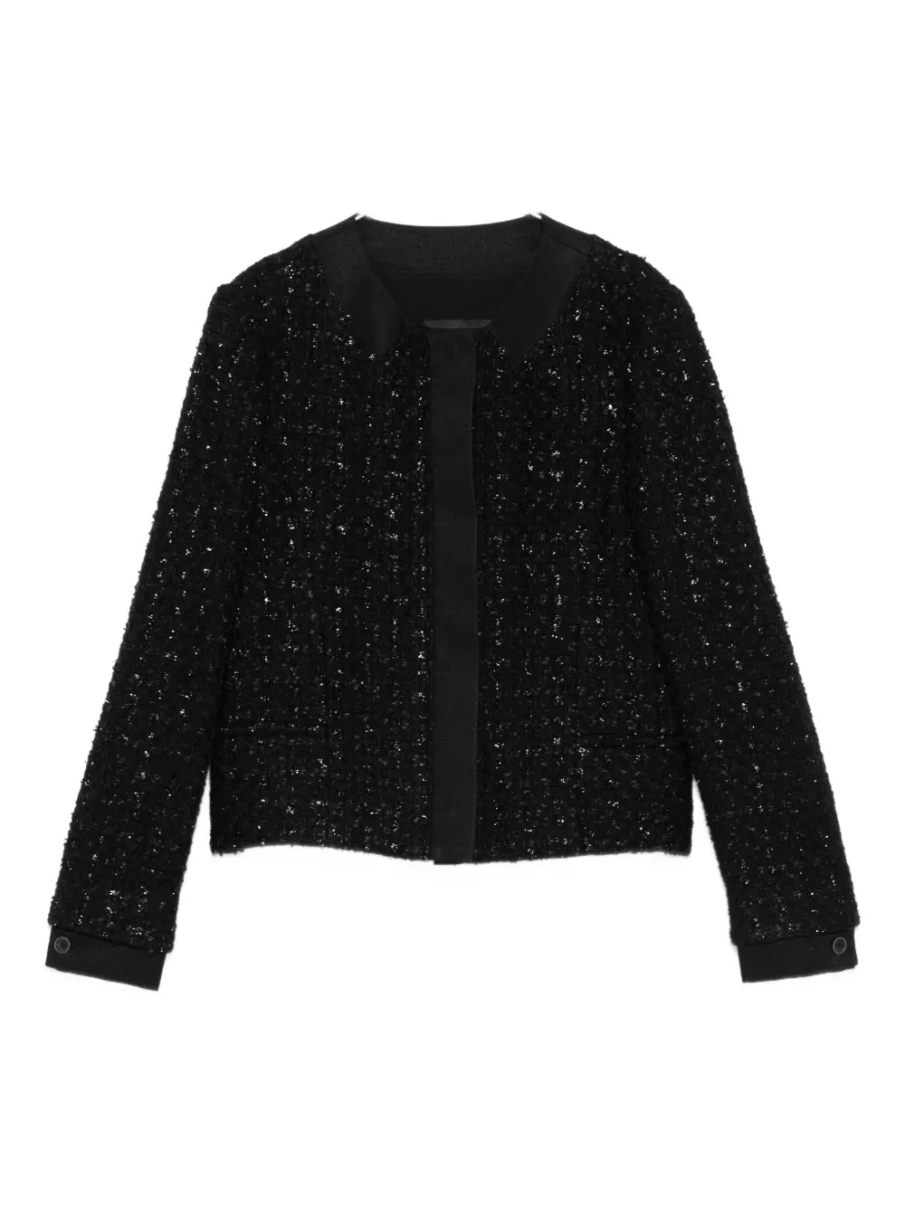 Emporio Armani Wool Blend Blazer Jacket In Black
