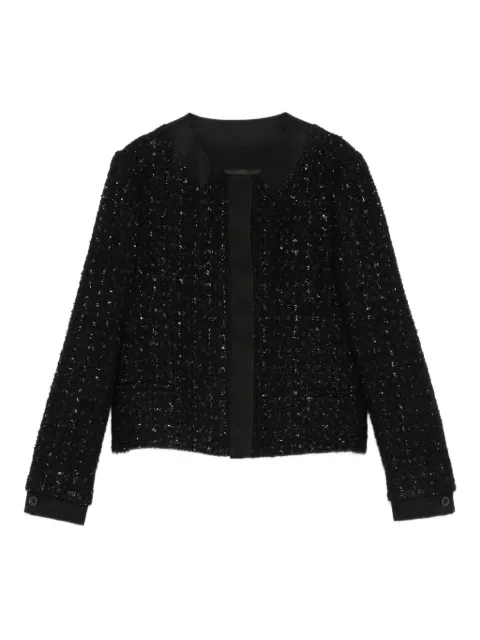 Emporio Armani button-detail tweed jacket
