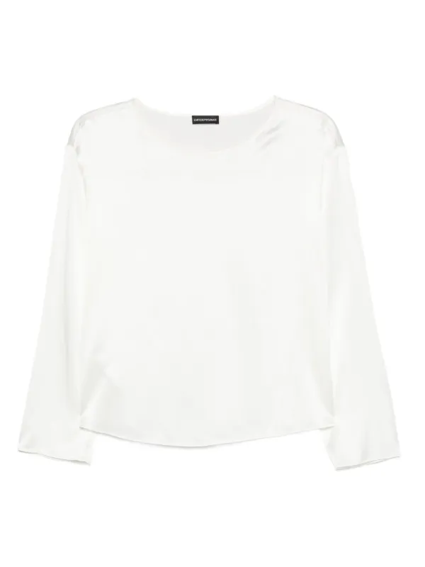 Emporio Armani Long-sleeve Blouse in White