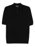 Emporio Armani half-zip short-sleeve polo shirt - Black