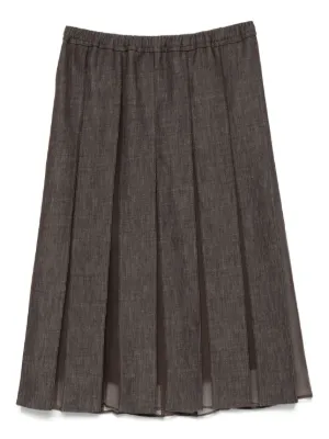 スカート BRUNELLO CUCINELLI Women Mid Skirts ML138G3753C2874 Green Circle skirt for Woman in Khaki | Brunello Cucinelli
