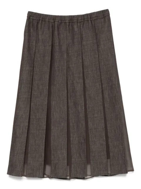 Brunello Cucinelli pleated panel skirt