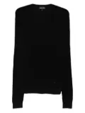 Emporio Armani textured wool sweater - Black