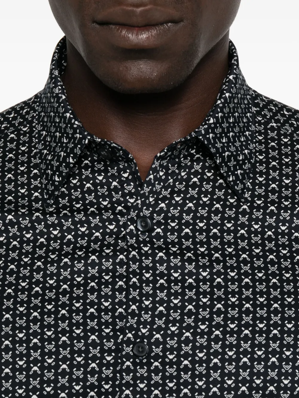 Emporio Armani Overhemd met geometrische print Blauw