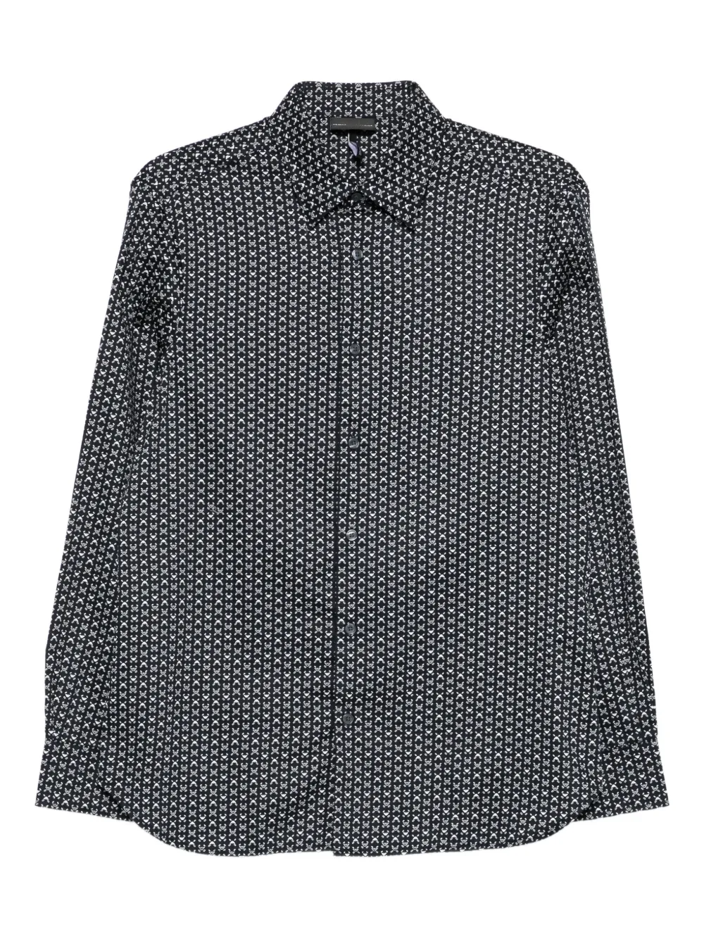 Emporio Armani Overhemd met geometrische print Blauw