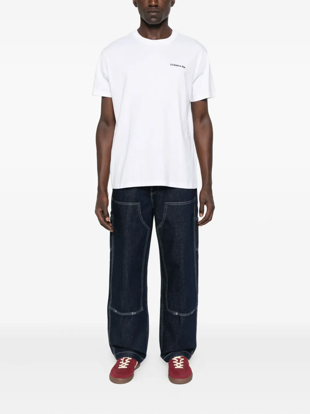 Maison Labiche Popincourt T-shirt van biologisch katoen - Wit