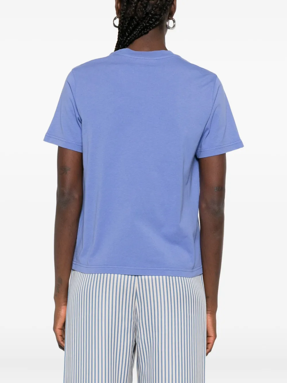 Maison Labiche T-shirt met geborduurd detail Blauw
