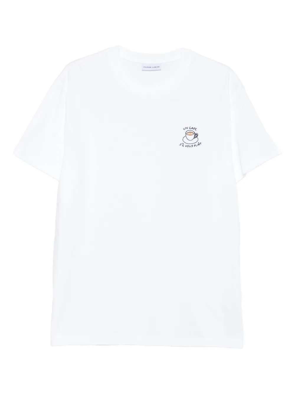 Maison Labiche Café Popincourt embroidered T-shirt | White | Image 1