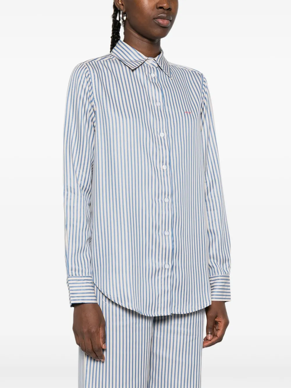 Maison Labiche Dewet Amour gestreepte blouse Blauw