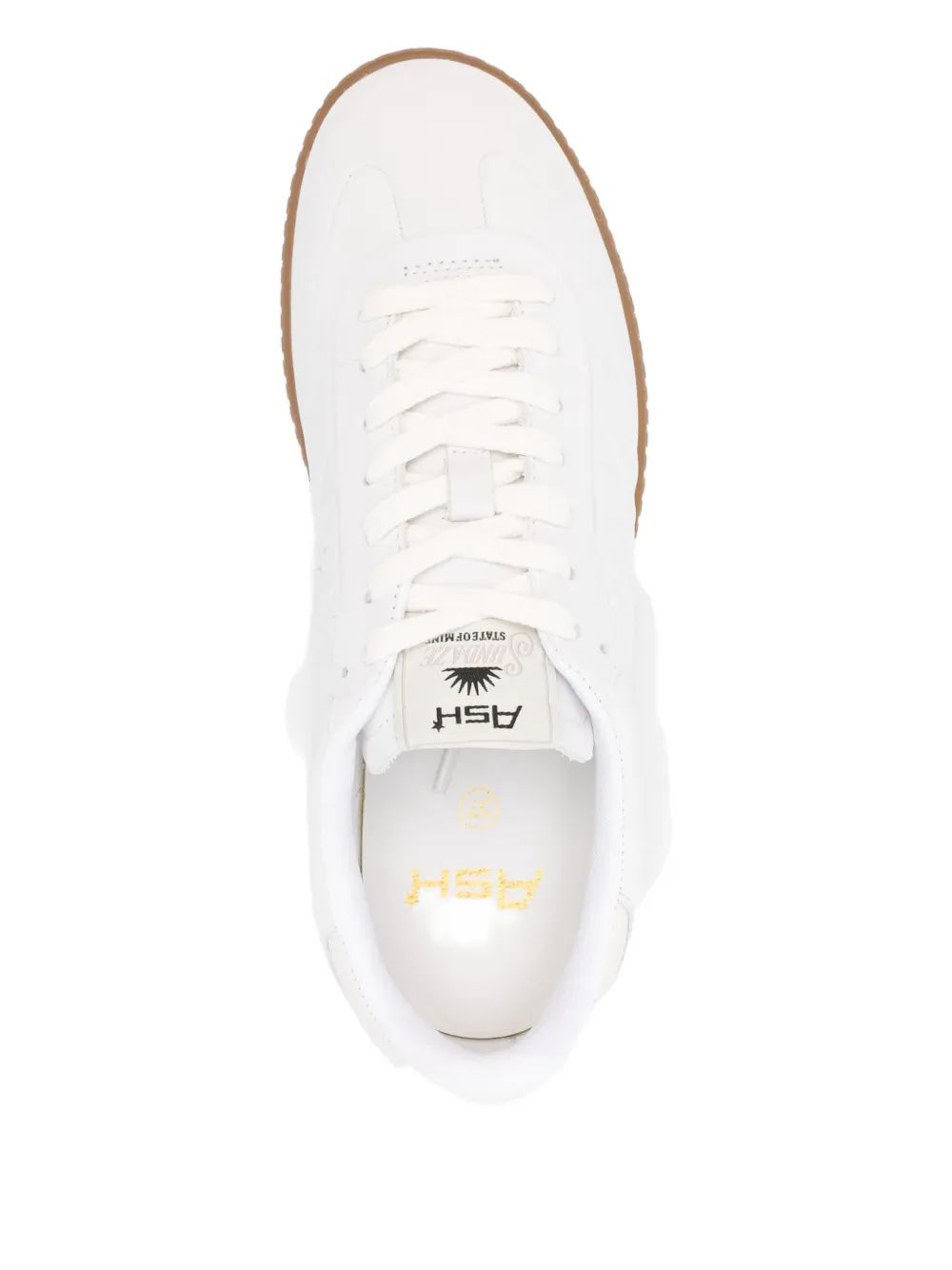 Ash Siena Leather Sneakers In White