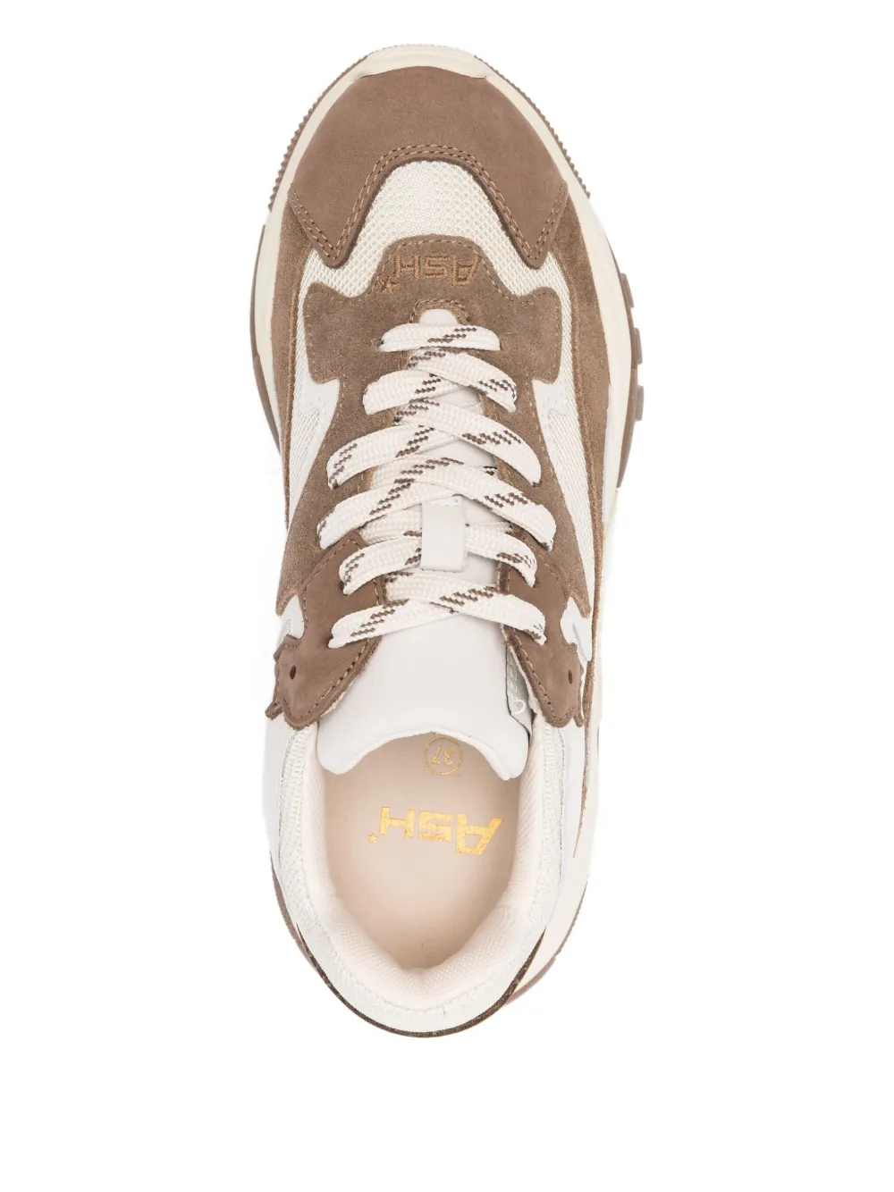 Ash Addict suede panelled chunky sneakers Brown