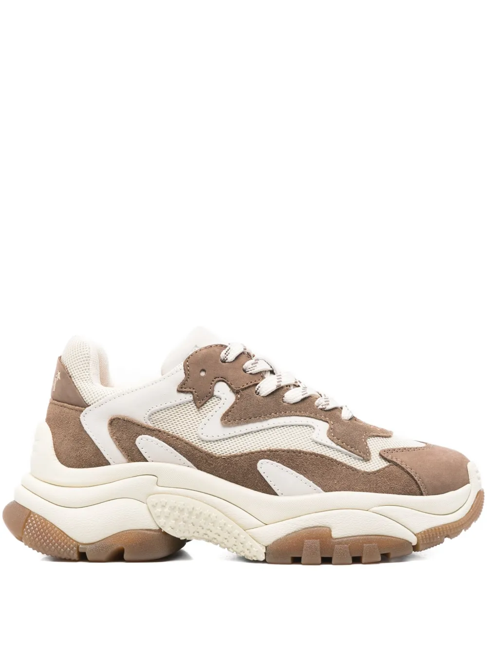 Ash Addict suede panelled chunky sneakers Brown