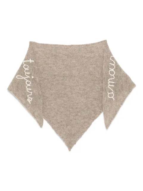 Maison Labiche Schal mit Slogan-Stickerei
