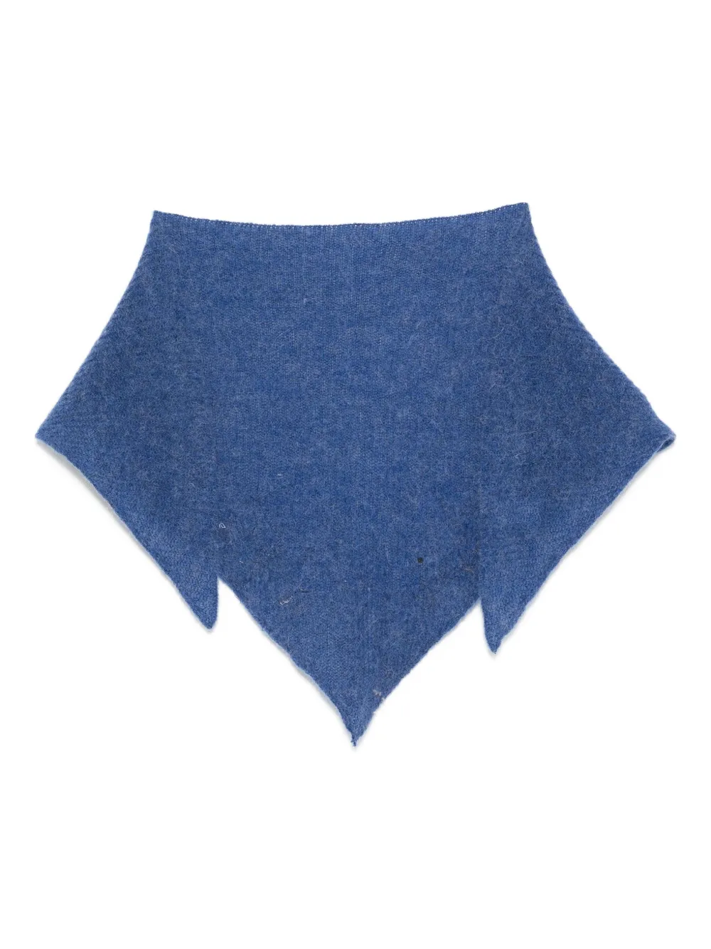 Maison Labiche slogan-embroidered wool scarf - ブルー Maison Labiche slogan-embroidered wool scarf - ブルー