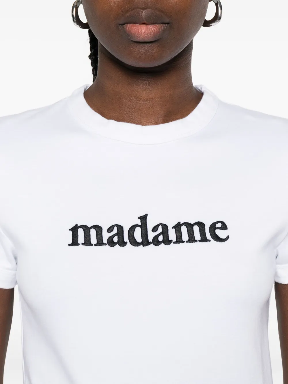 Maison Labiche T-shirt met geborduurd detail Wit