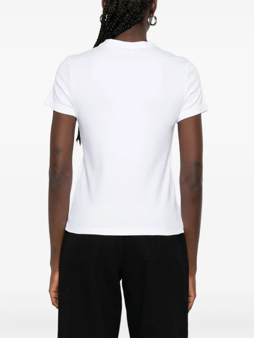 Maison Labiche T-shirt met geborduurd detail Wit