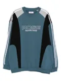 Martine Rose panelled striped sweatshirt - Blue
