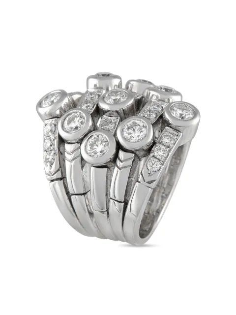 Sonia B 18K gold multiband diamond ring