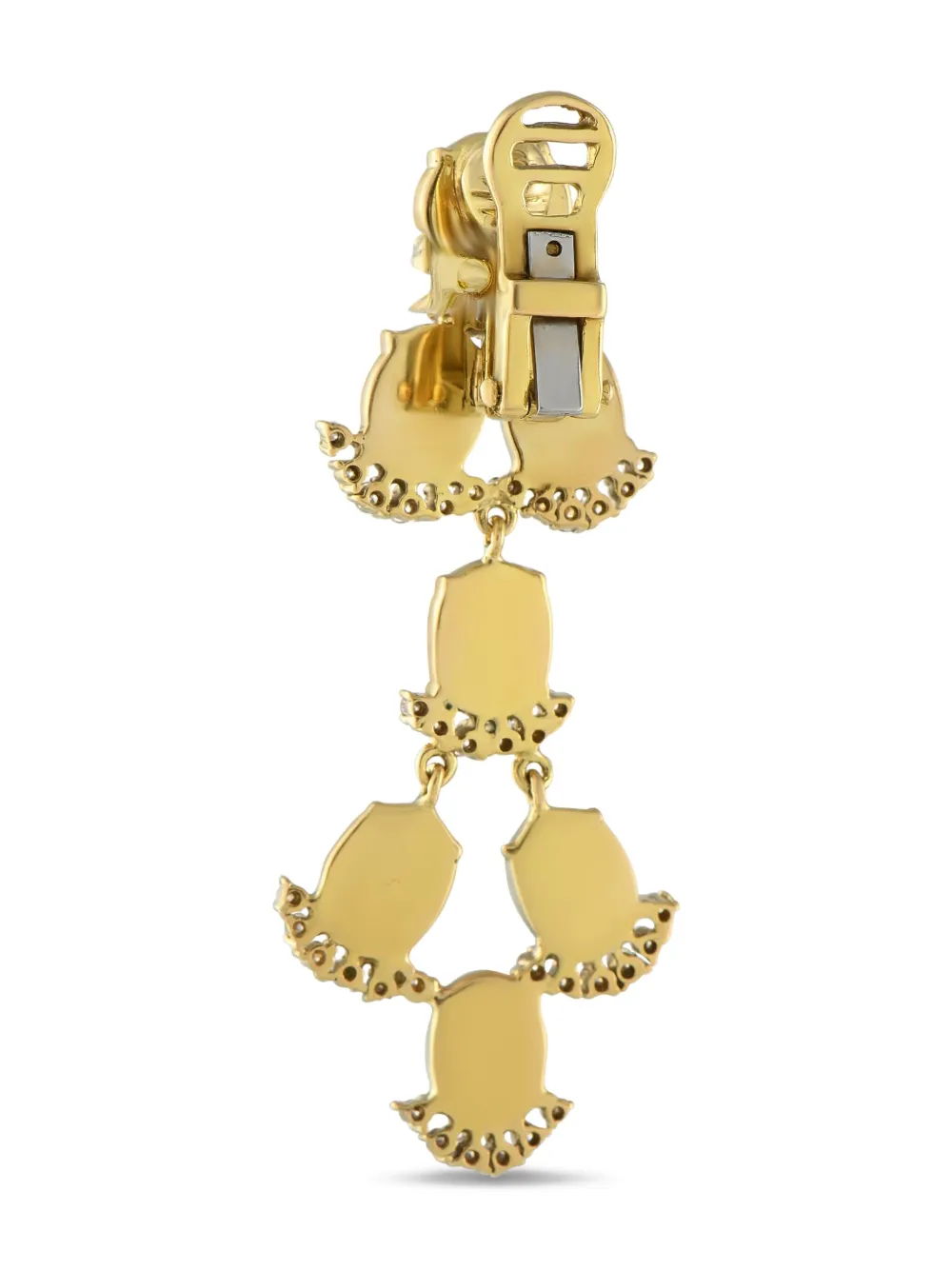 Laura Munder 18K yellow gold diamond clip-on earrings | Image 2