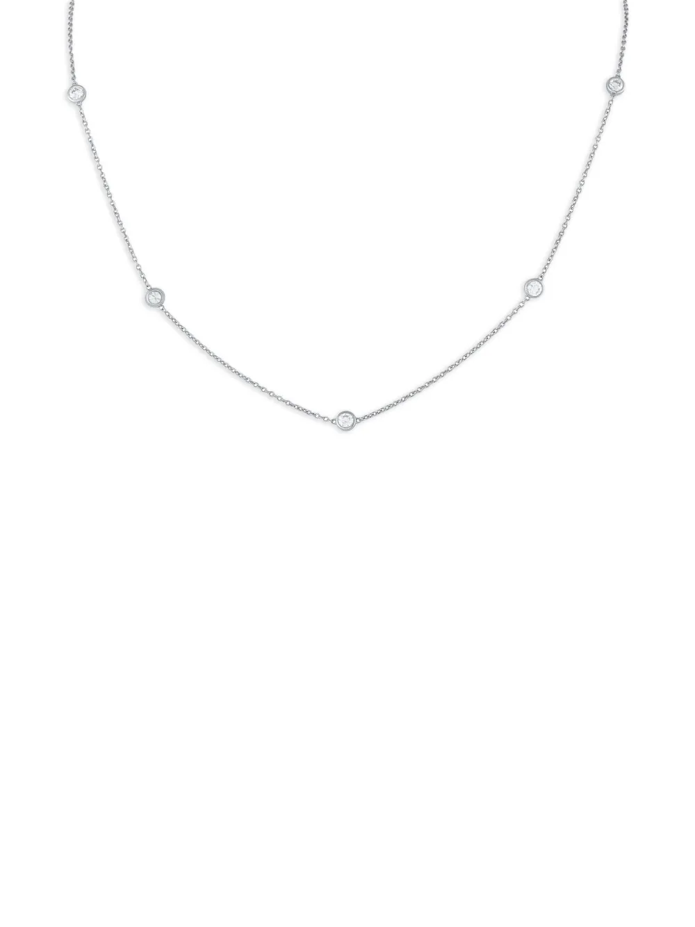 Hearts on Fire 18K white gold Station diamond necklace | Silver | Image 1