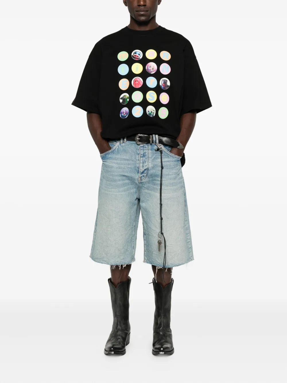 Martine Rose Katoenen T-shirt met grafische print Zwart