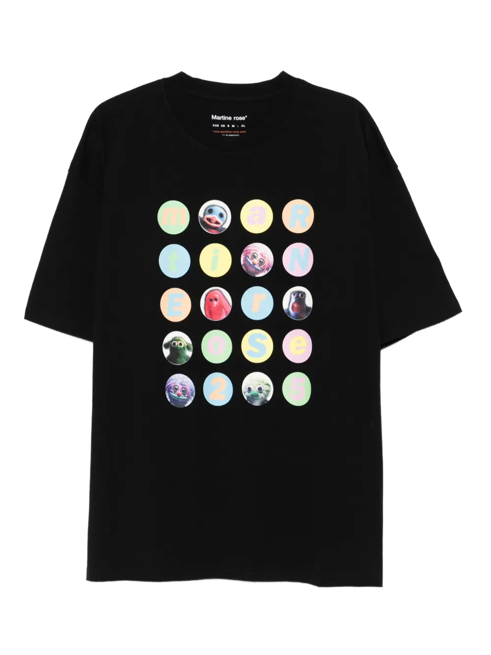 Martine Rose Katoenen T-shirt met grafische print Zwart