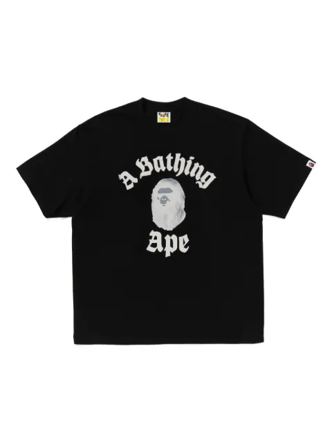 A BATHING APE® ape-head college-style T-shirt