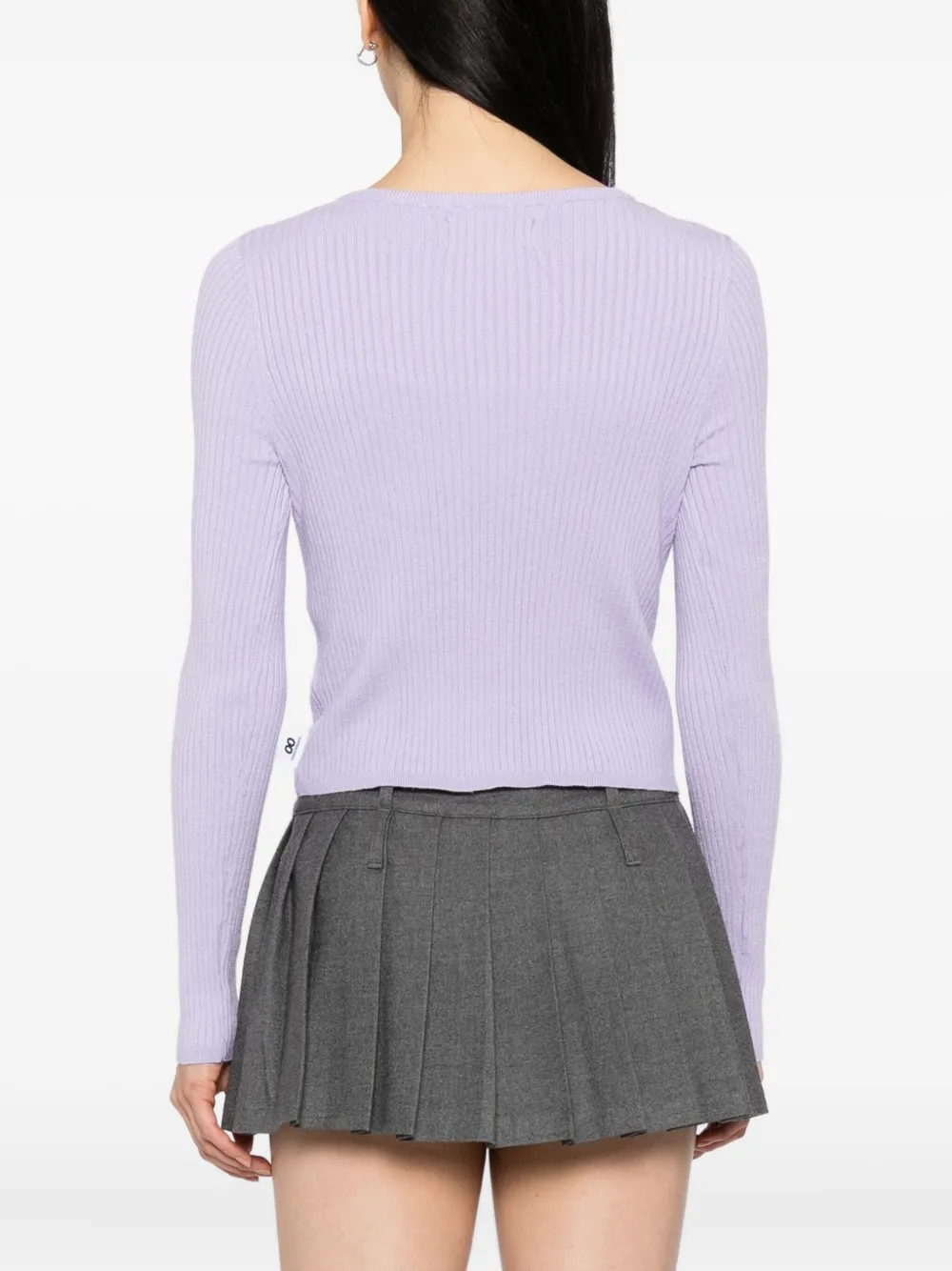 Chocoolate Logo-badge Top Cardigan Set In Purple