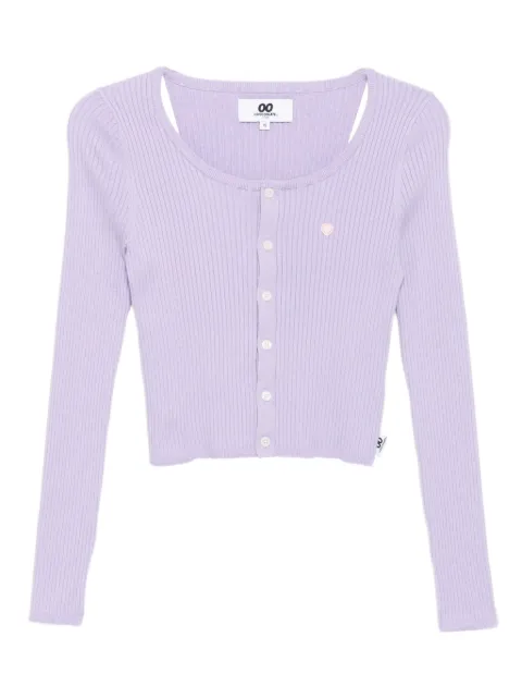 CHOCOOLATE logo-badge top cardigan set