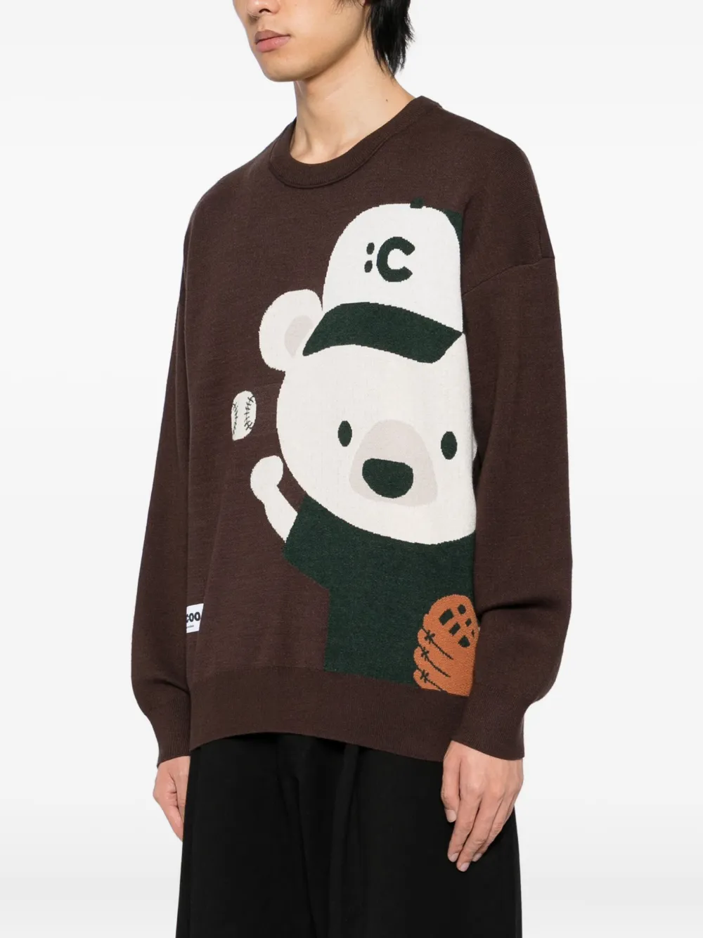 Chocoolate Bear-print Jumper In Brown
