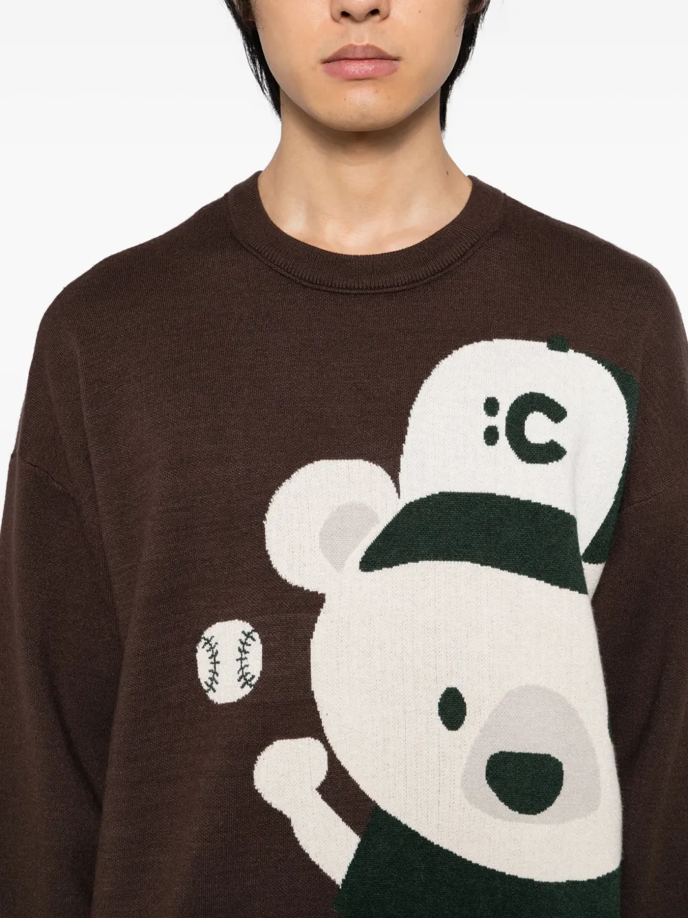 Chocoolate Bear-print Jumper In Brown