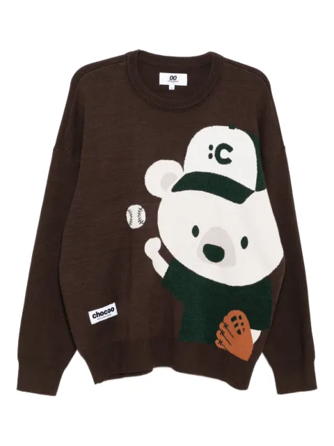 CHOCOOLATE bear-print jumper