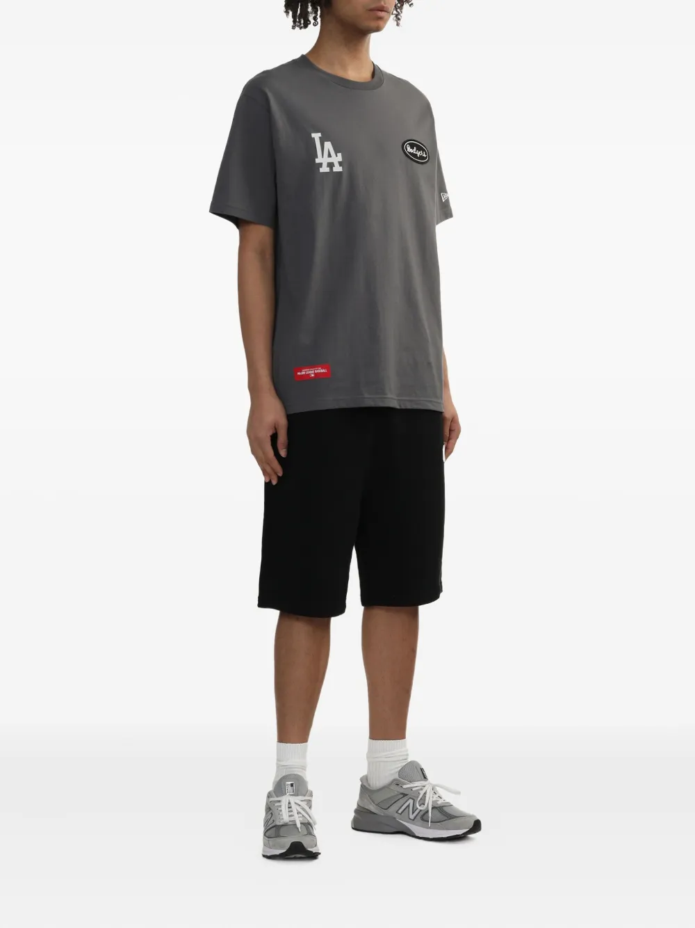 NEW ERA CAP LA Dodgers-logo T-shirt - Grijs