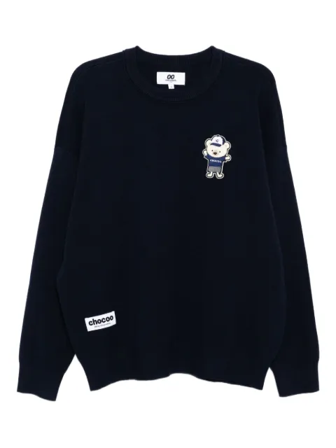 CHOCOOLATE bear-embroidered jumper