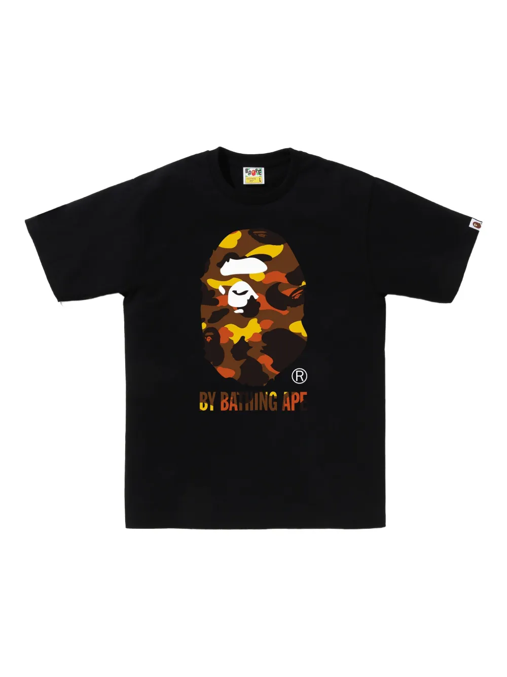 A BATHING APE T-shirt met camouflageprint Zwart