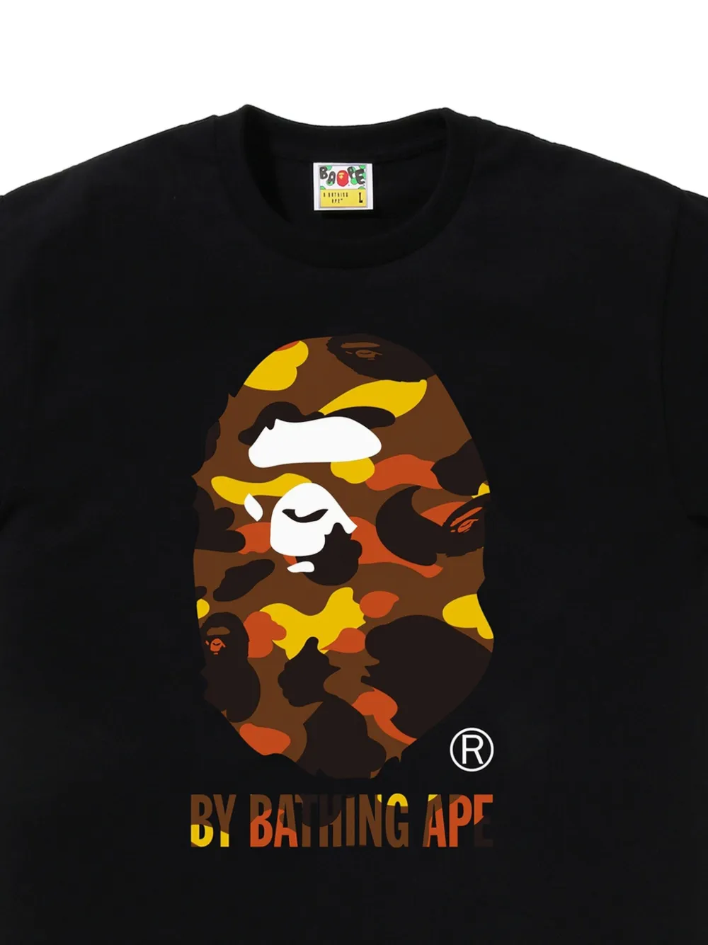 A BATHING APE camouflage-print T-shirt - Zwart