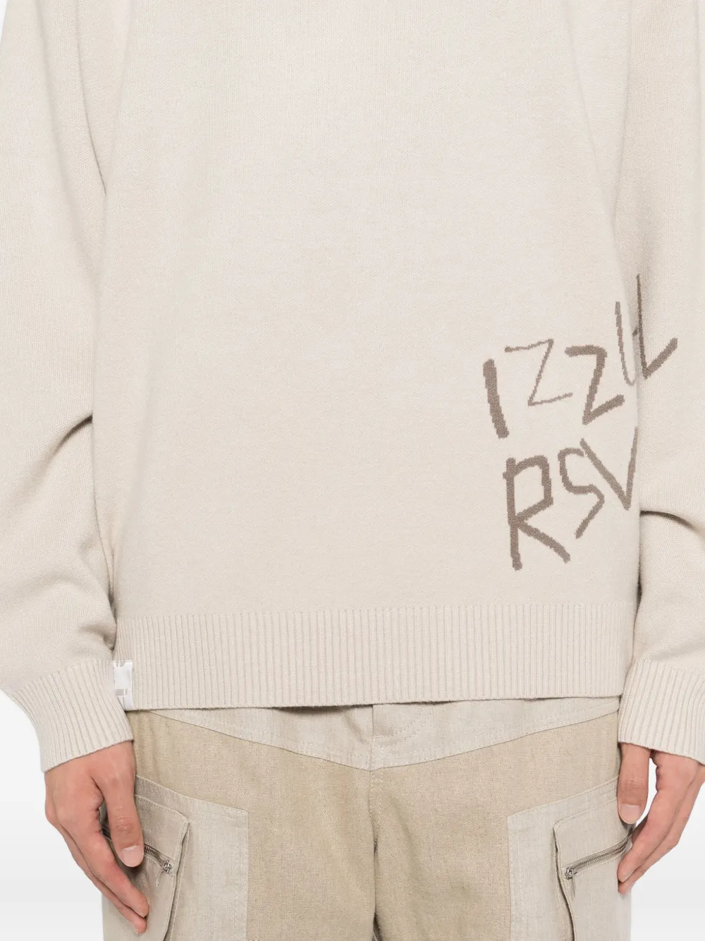 Izzue Logo-print Jumper In Neutral
