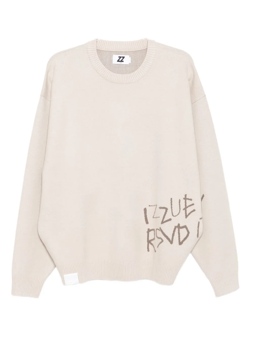 izzue logo-print jumper | Neutrals | Image 1