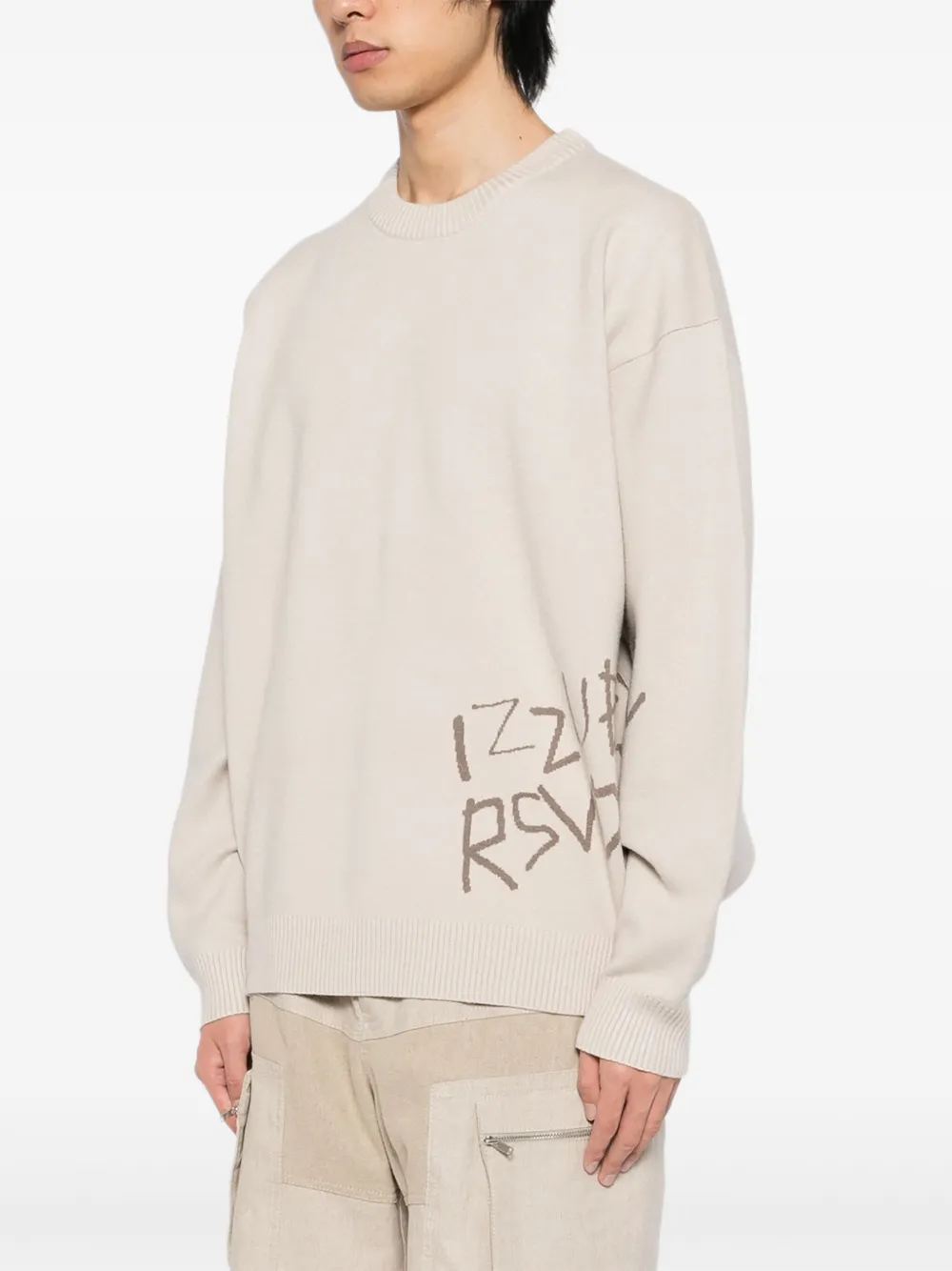 Izzue Logo-print Jumper In Neutral